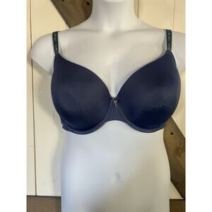 Cacique 40DDD Lightly Lined Full Coverage Bra Blue 40DDD